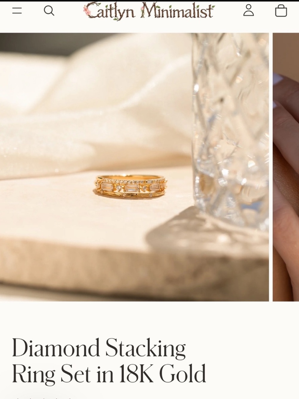 Diamond Stacking Ring Set in 18K Gold - Elegant Gold Bands